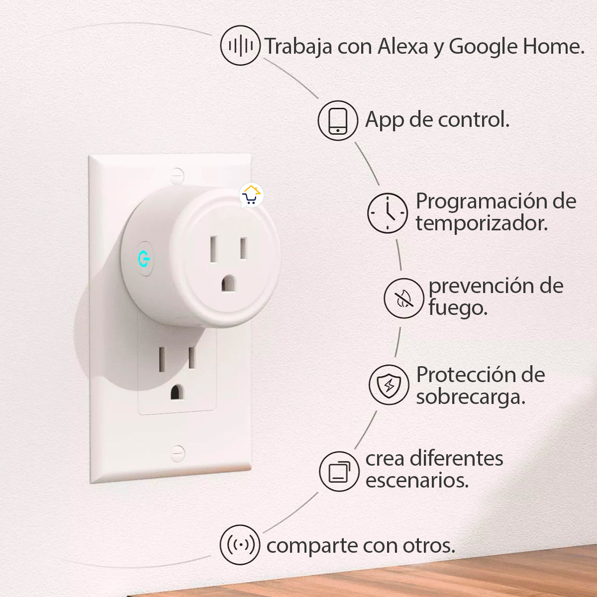 Enchufe Inteligente Wifi X3 Alexa 22027