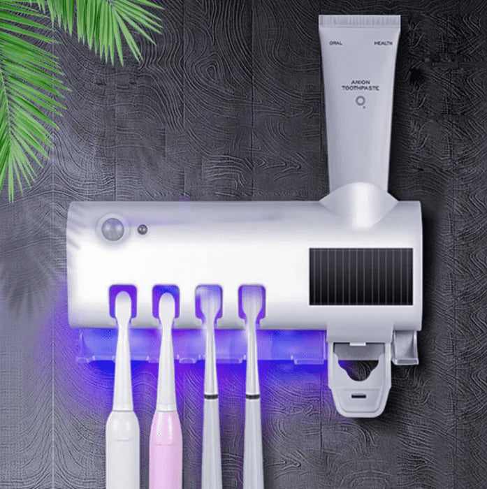 SOPORTE SMART ULTRAVIOLETA PARA CEPILLOS Y CREMA DENTAL